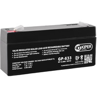 Аккумулятор для ИБП Kiper GP-633 F1 (6В/3.3 А·ч)