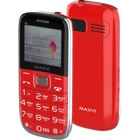Кнопочный телефон Maxvi B6 (красный)