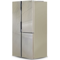 Холодильник side by side Ginzzu NFK-475 Gold glass