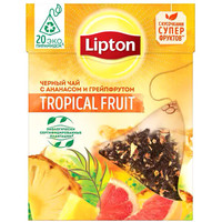 Черный чай Lipton Tropical Fruit Tea черный 20 шт