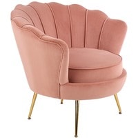 Интерьерное кресло Halmar Amorinito (светло-розовый/золотой)