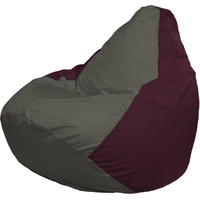Кресло-мешок Flagman Груша Г2.1-358 (тёмно-серый/бордовый)