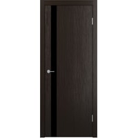 Межкомнатная дверь Юркас Stark ST12 ДО 80x200 (венге/lacobel черный лак)
