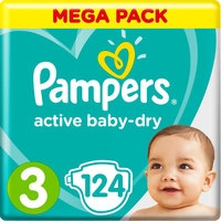 Подгузники Pampers Active Baby-Dry 3 Midi (124 шт)
