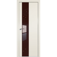 Межкомнатная дверь ProfilDoors 5E 80x200 (магнолия сатинат/стекло коричневый лак)