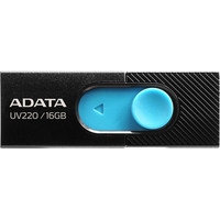 USB Flash ADATA UV220 16GB (черный/голубой)