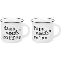 Набор кружек Elan Gallery Papa Needs Relax&Mama Needs Coffee 880171 (2 шт)