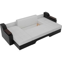 П-образный диван Лига диванов Сенатор 28918 (экокожа, белый/черный)