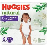 Трусики-подгузники Huggies Natural Mega 6 15 кг (26 шт)