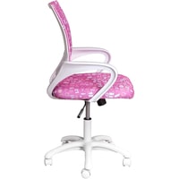 Компьютерное кресло AksHome Ricci White Kids (розовый с буквами)