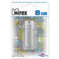 USB Flash Mirex Unit Silver 8GB [13600-FMUUSI08]