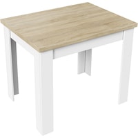 Кухонный стол Трия Промо тип 3 (белый/дуб сонома светлый)
