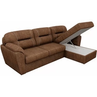 Угловой диван Лига диванов Бостон 100524 (коричневый)