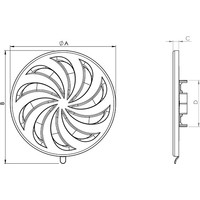 Вентиляционная решетка airRoxy круглая с регулированием 02-325
