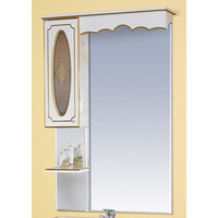  Misty Зеркальный шкаф Монако - 70 (белый/бежевый)