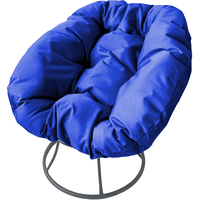 Кресло M-Group Пончик 12310310 без ротанга (серый/синяя подушка)