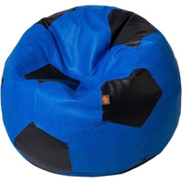 Кресло-мешок Palermo Bari экокожа XXL (синий/черный)