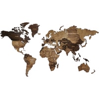 Пазл Woodary Карта мира XXL 3150 (3 уровня, venge)