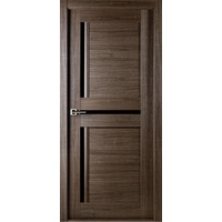 Межкомнатная дверь Belwooddoors Матрикс 02 60 см (стекло, экошпон, серый дуб/мателюкс черный)