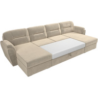 П-образный диван Лига диванов Бостон 109499 (микровельвет, бежевый)