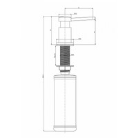 Дозатор для жидкого мыла Paulmark Brevit D005-GM (черный/вороненая сталь)
