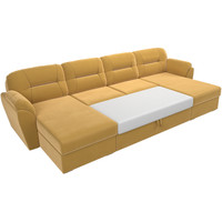 П-образный диван Лига диванов Бостон 109501 (микровельвет, желтый)