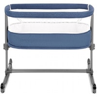 Приставная детская кроватка Nuovita Accanto Vicino (темно-синий лен)