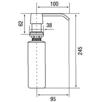 Дозатор для жидкого мыла Longran LD0005 SS (нержавеющая сталь)