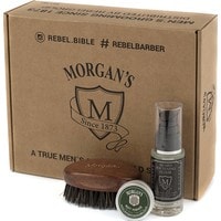 Подарочный набор Morgan’s Подарочный набор эликсир + щетка для бороды и усов с тестером