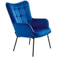 Интерьерное кресло Halmar Castel (темно-синий/черный)
