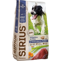 Сухой корм для собак Sirius для средних пород с индейкой и уткой с овощами 12 кг