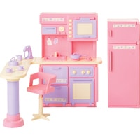 Аксессуары для кукольного домика Огонек Кухня Маленькая принцесса С-1436 (розовый)