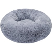 Лежак Pet Bed плюшевый 80 см (серый)