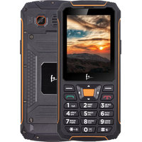 Кнопочный телефон F+ R280 (черный/оранжевый)