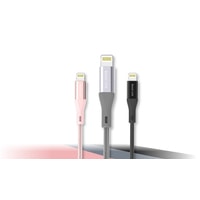 Кабель Silicon-Power Boost Link Nylon LK30AL USB Type-A - Lightning (1 м, розовый)