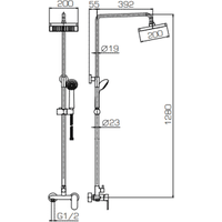 Душевая система  Bravat Opal F9 F9125183CP-A