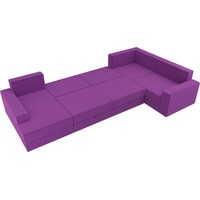 П-образный диван Mebelico Мэдисон-П 106864 (правый, фиолетовый/черный)