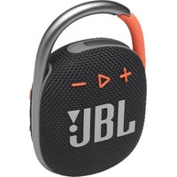 Беспроводная колонка JBL Clip 4 (черный/оранжевый)