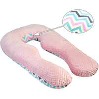 Подушка для беременных Amarobaby Зигзаг AMARO-40A-ZR (розовый)