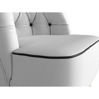 Интерьерное кресло Mebelico Амиса 306 110059 (экокожа белый/кант черный)
