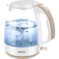 Электрический чайник Marta MT-1053 (белый кварц)