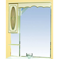  Misty Зеркальный шкаф Монако - 100 (бежевый, белый)