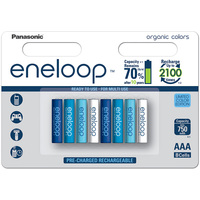 Аккумулятор Panasonic Eneloop Organic Colors AAA 750mAh 8 шт. [BK-4MCCE/8SE]