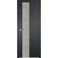 Межкомнатная дверь ProfilDoors 5E 80x200 (черный матовый/вставка бетон платина)