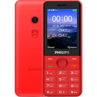 Кнопочный телефон Philips Xenium E172 (красный)