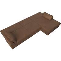 Угловой диван Mebelico Пекин Long 115441 (правый, рогожка, коричневый)