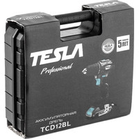 Дрель-шуруповерт Tesla TCD12BL 834528 (с 2-мя АКБ, кейс)