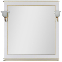  Aquanet Зеркало Валенса 90 (белый краколет/золото) [182651+173024]