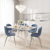 Кухонный стол Домус Твист 3 (серый бетон/белый)