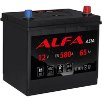 Автомобильный аккумулятор ALFA Asia JR 580A (65 А·ч)